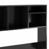 Flash Furniture Lotus Desktop Bookshelf Storage Organizer with Multiple Cubbies in Black NAN-17295-BK-GG